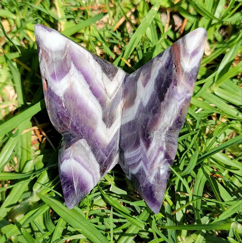 NEW 2.4" x 2.6" x 120g DREAM AMETHYST 3D BUTTERFLY
